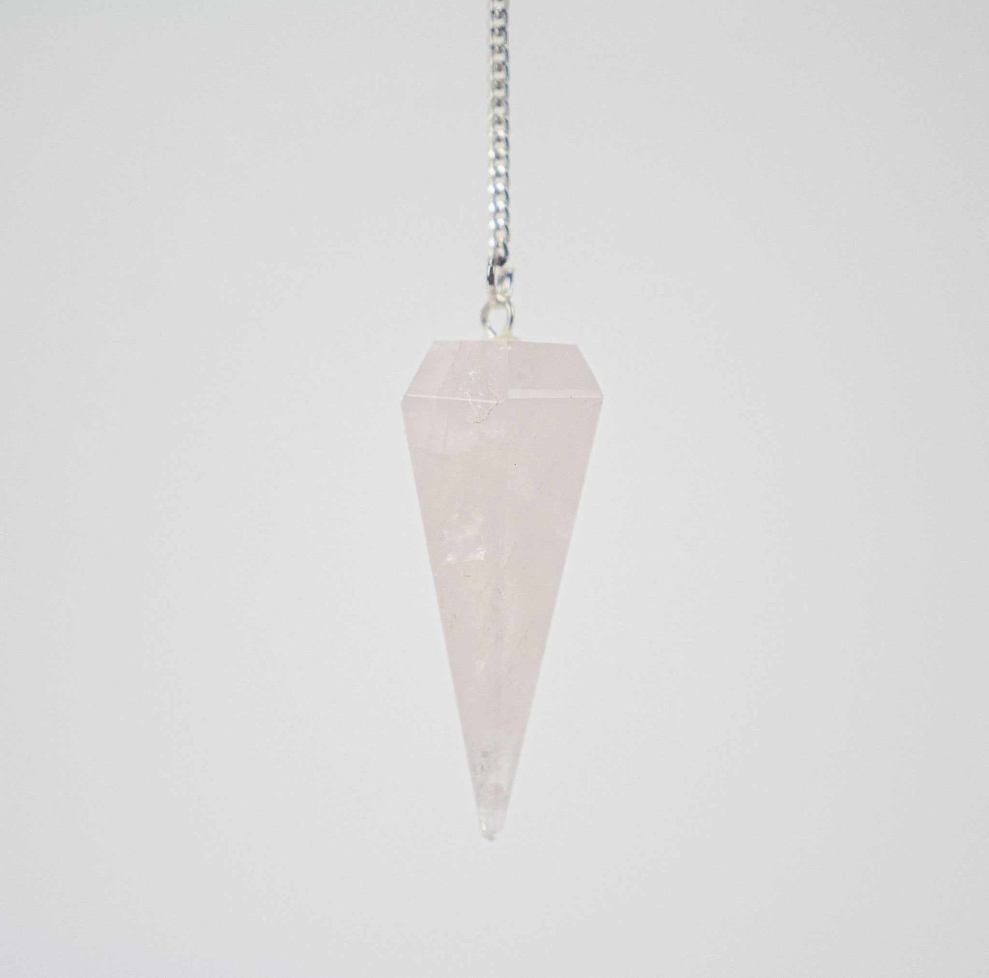 Rose Quartz Healing Pendulum for Love and Compassion