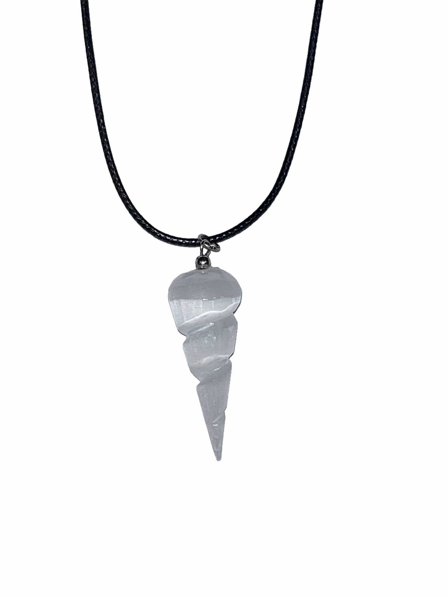 Selenite Pendant - Unicorn Horn