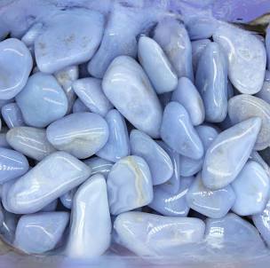 Healing Blue Lace Agate Tumble Crystal For Communication