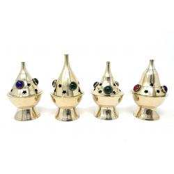 Brass Cone Burner with 3 Stone 4"H