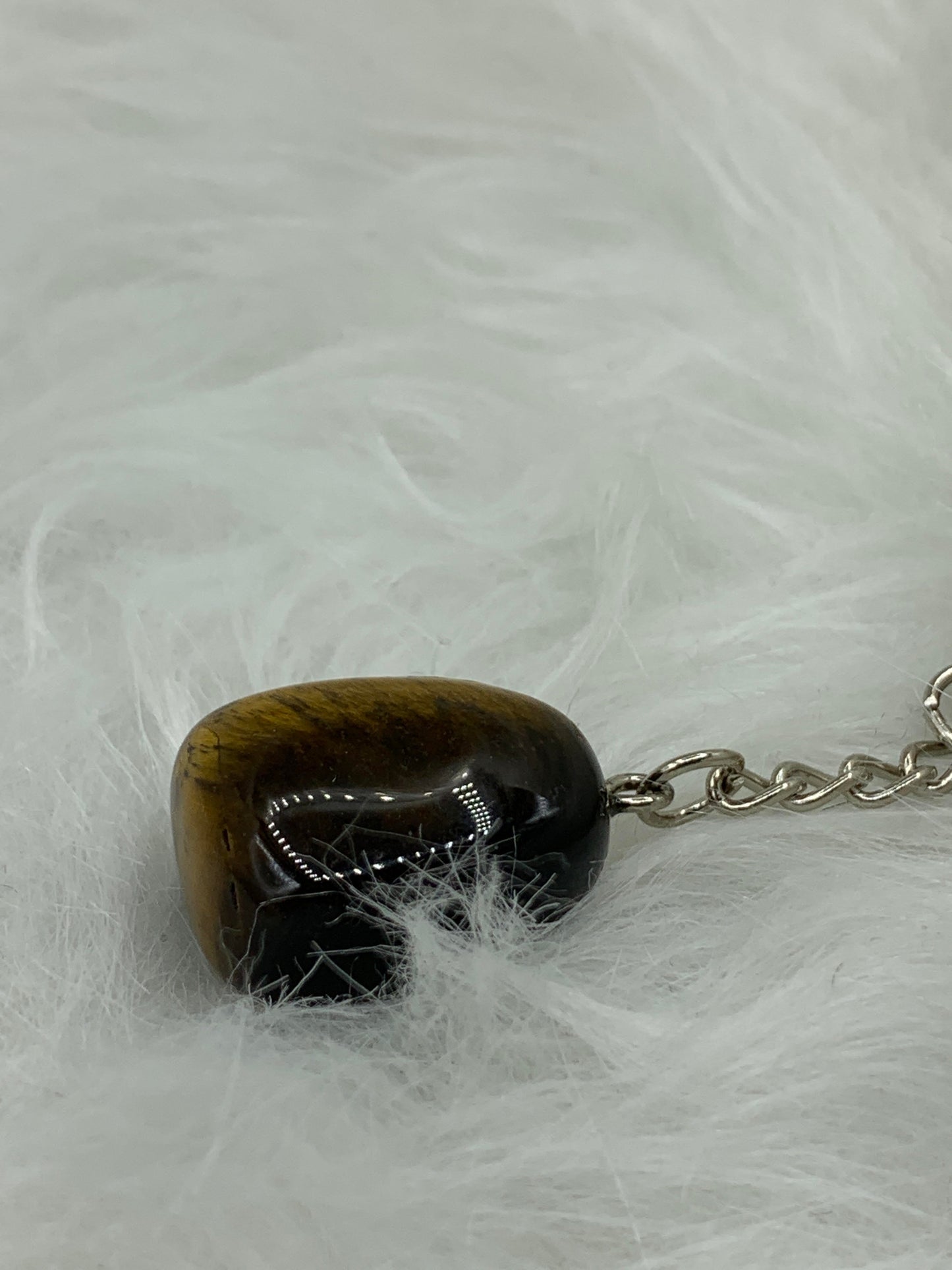 Tiger Eye Tumbled Keychain