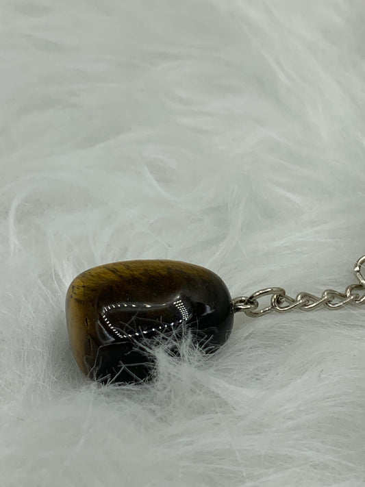 Tiger Eye Tumbled Keychain