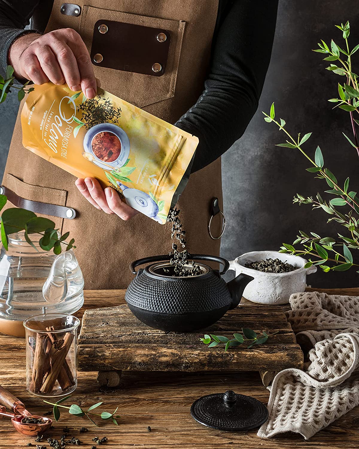 USDA Organic Oolong Green Tea Loose Leaf, 55+ Cups