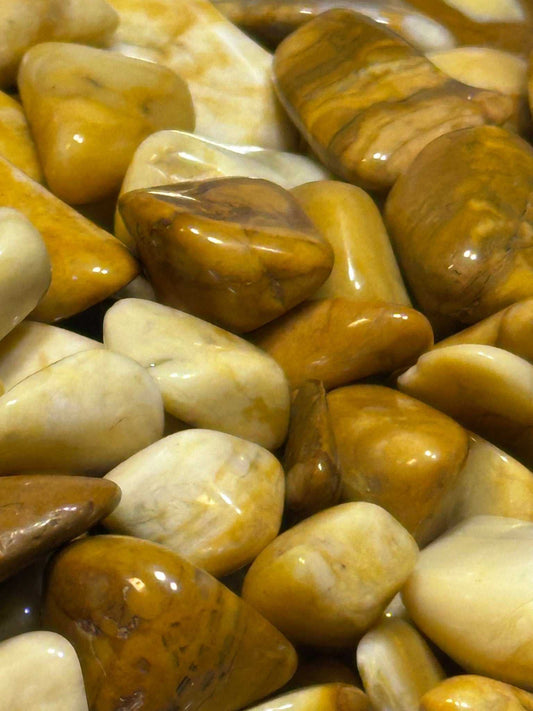 Healing Yellow Jasper Tumbled Stone for Empowerment
