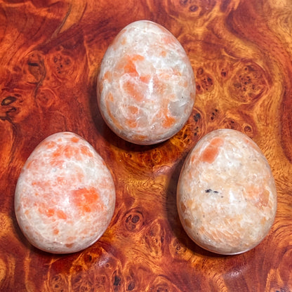 2-Inch Sunstone Crystal Egg Carving