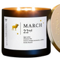 Personalized Astrology Zodiac Candles for March Birthdate