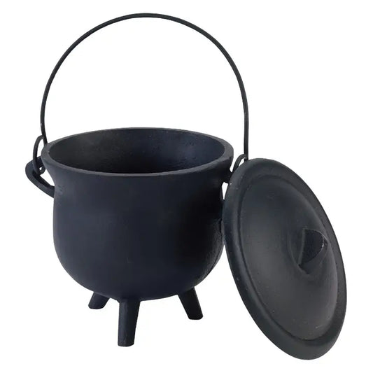 Mystical Tall Cauldron Incense Holder With Lid For Home