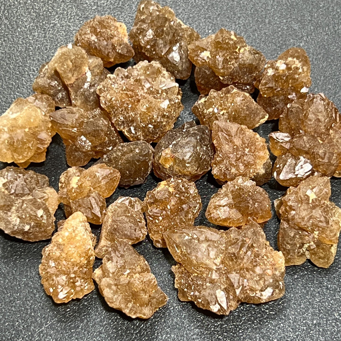 Small Citrine Crystal Clusters Rough From Morocco Untreated
