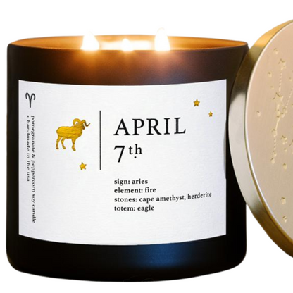 Mystical April Birthdate Zodiac Candles Guidance