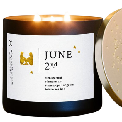 June Birthdate Zodiac Candles with Astrology Guidance