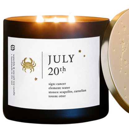 Personalized July Zodiac Candles For Healing Guidance