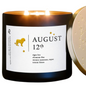 Personalized August Birthdate Zodiac Candle Insights