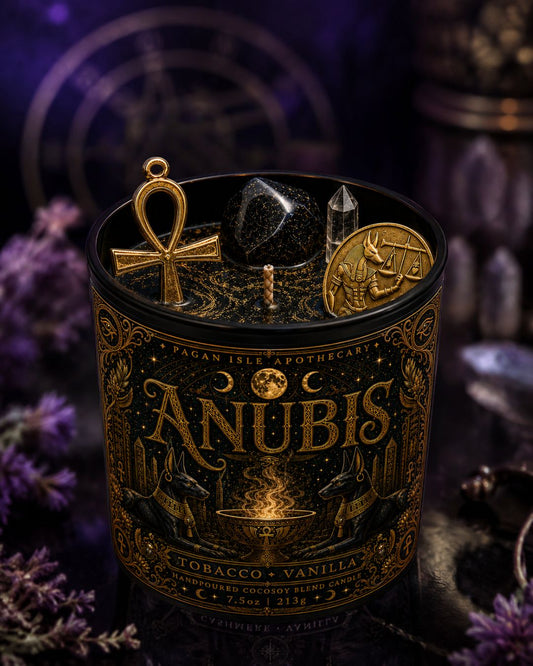 Anubis Crystal Candle | Protection & Guidance Spell Candle