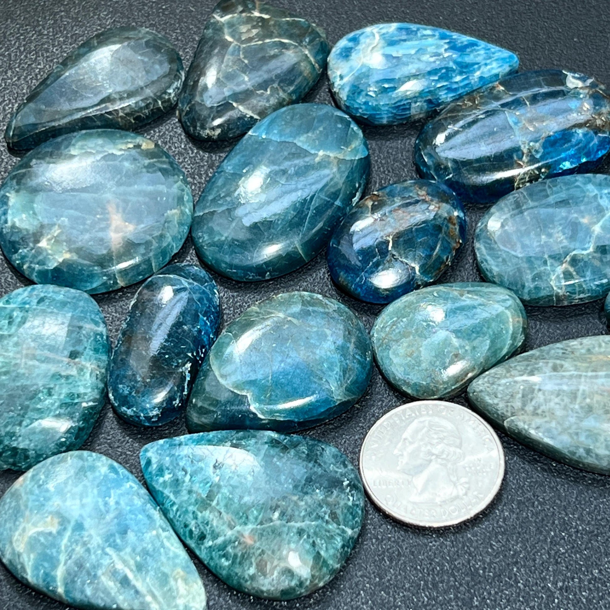 Apatite Crystal Cabochons (Mixed Shapes And Sizes) Jewelry Making Wholesale Supply