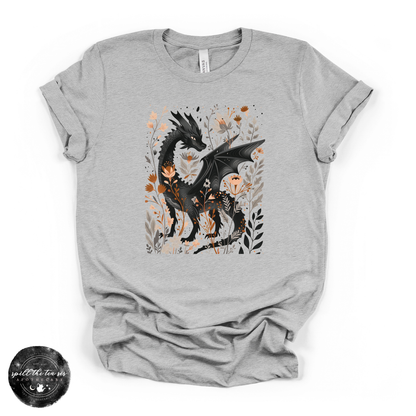 Black Dragon Tee | Mystical Dragon Graphic Shirt