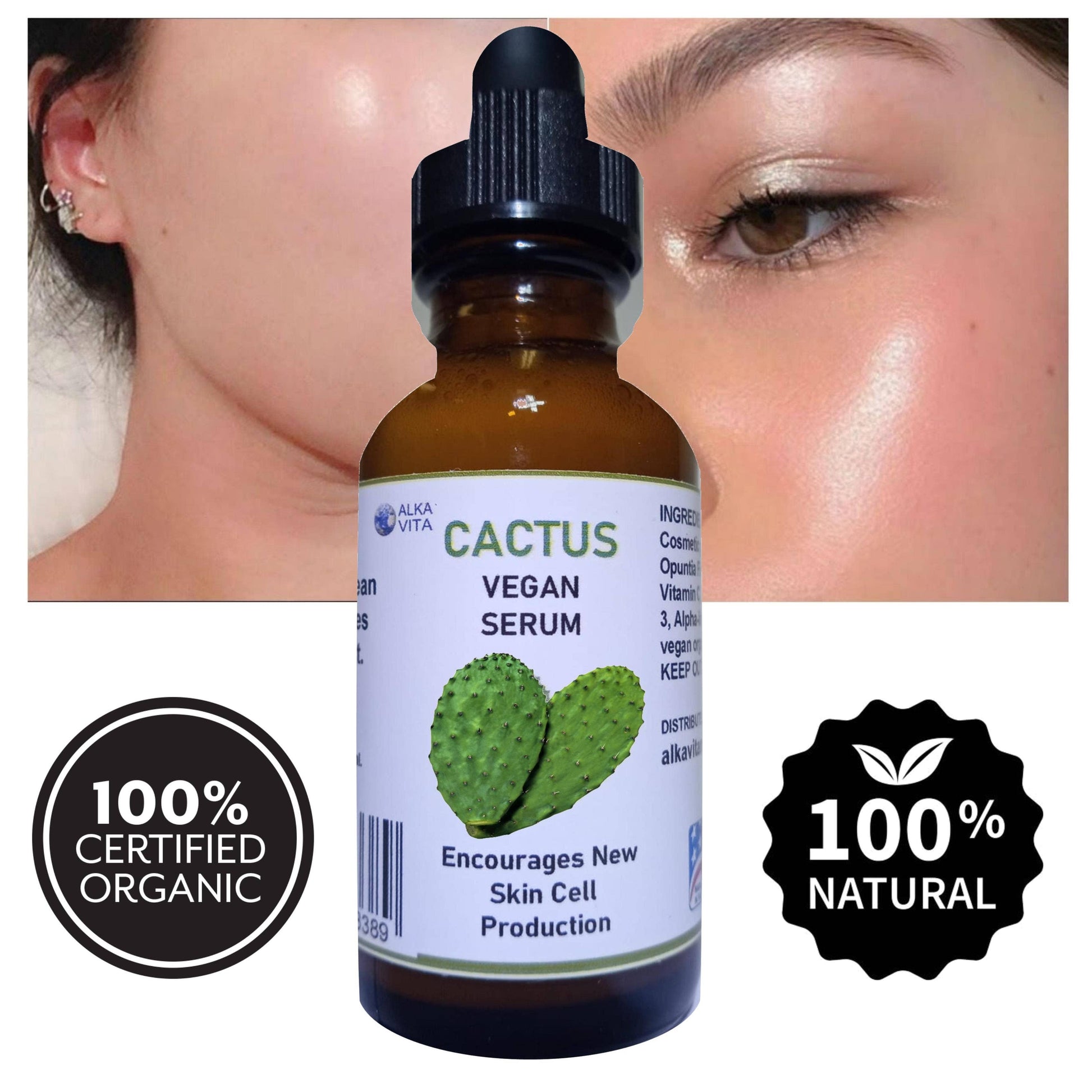 Anti-Aging Cactus Vegan Serum | New Face Skin Cell Production