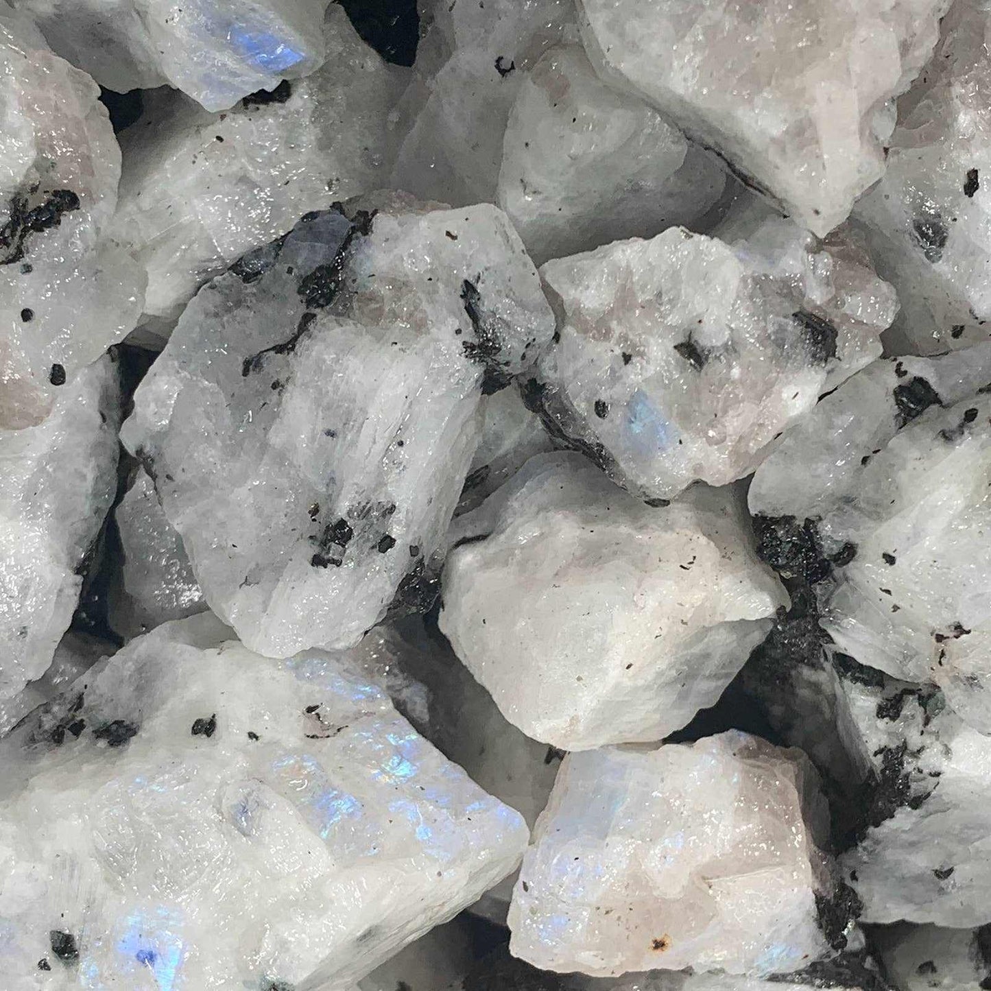 Rough Rainbow Moonstone – A+ Grade Raw Stone from India