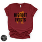 Bigfoot Exists Tee | Funny Cryptid Graphic T-Shirt (BLACK DESIGN)