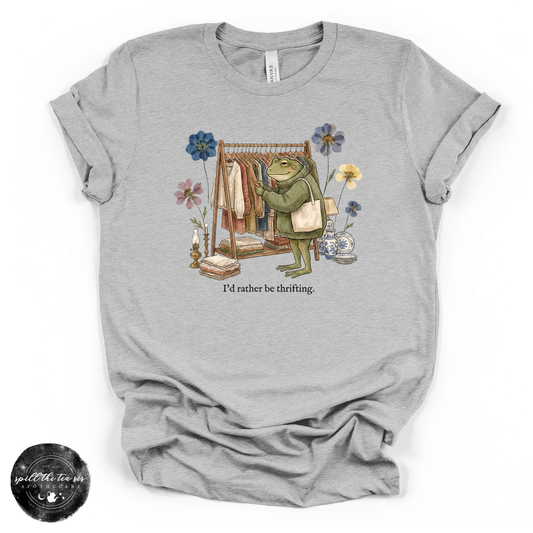 I’d Rather Be Thrifting Bella + Canvas Unisex Graphic Tee – Sizes S–3XL