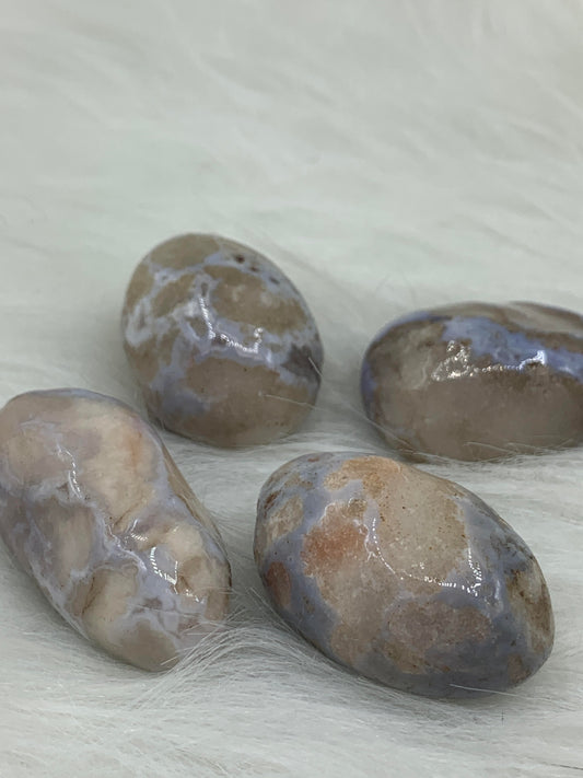 Agate Blue Cherry Blossom - Tumbled