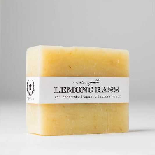 Handcrafted Lemongrass Natural Vegan Bath Soap for Skin Care