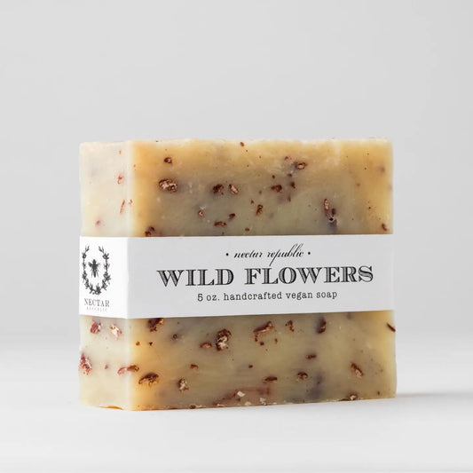 Handcrafted Wildflowers Vegan Bath Soap for Relaxation