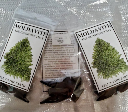 Moldavite Incense Cones