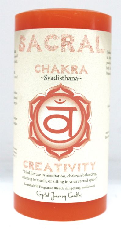 Sacral Chakra Pillar Candle