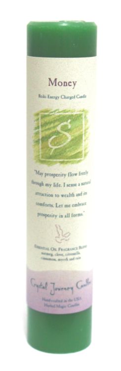 Money Reiki Pillar Candle