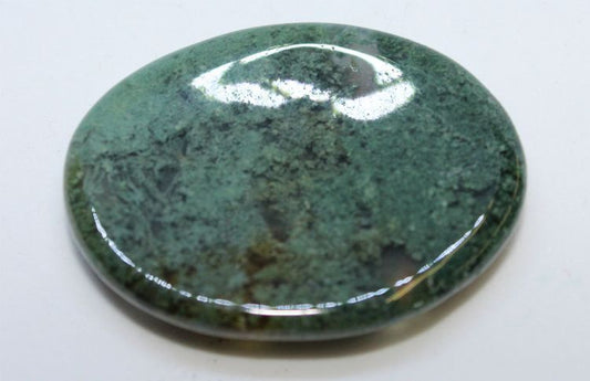 Moss Agate Worry Stone