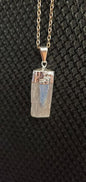 Selenite with Kyanite Gold Necklace