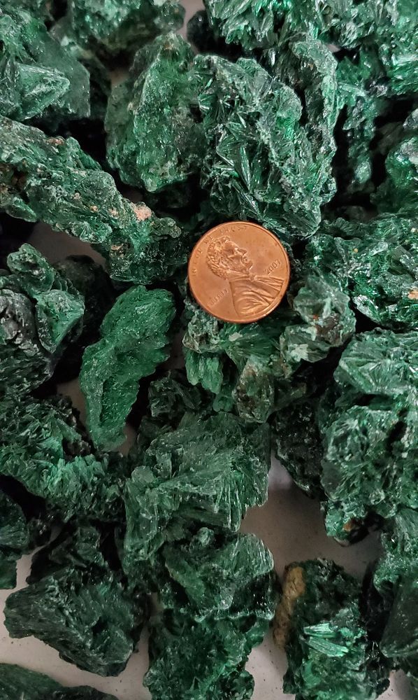 Raw Malachite Clusters Med