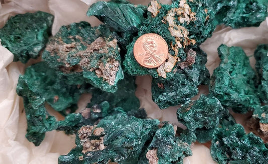 Raw Malachite Clusters Lg