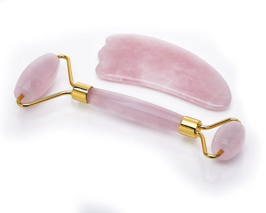 Rose Quartz - Facial Roller Set