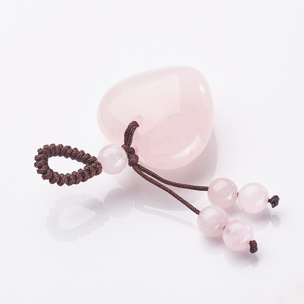 Rose Quartz Heart Hanging