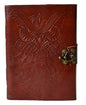Owl Leather Blank Book with Latch – Blank Book | Mystics Vibe