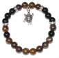 Bronzite & RB Obsidian w/ Turtle Bracelet