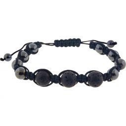 Adjustable Macrame Magnetic Hematite Bracelet
