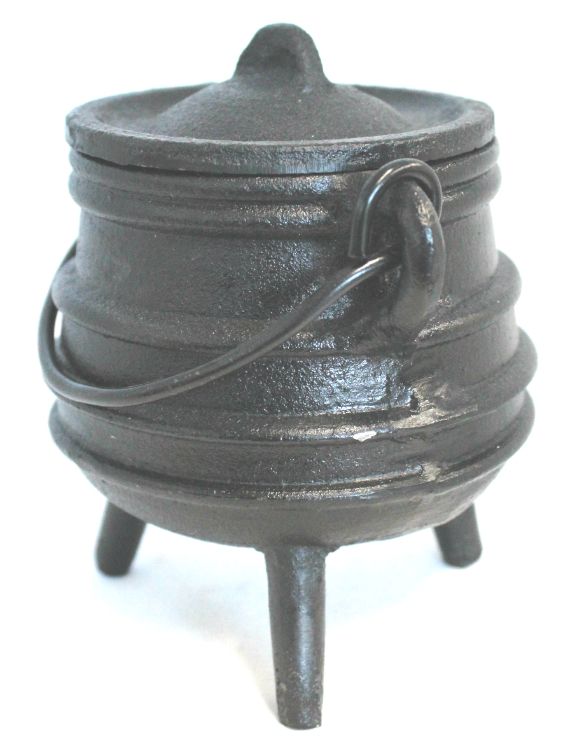 Ribbed Cast Iron Cauldron
