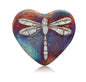 Mini Raku Heart - Dragonfly