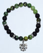 Chrysoprase & Lava Green Man Bracelet