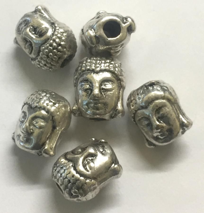 Buddha Head Beads 4-pk