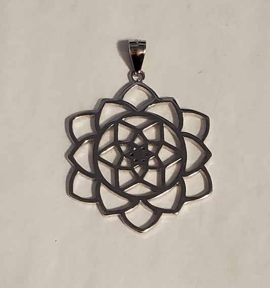 Sterling Silver Lotus Necklace