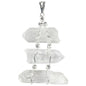 Triple Quartz Point Silver Necklace