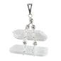 Double Quartz Point Silver Necklace