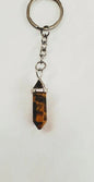 Gemstone Point Plated Keychain