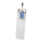 Selenite with Kyanite Silver Necklace