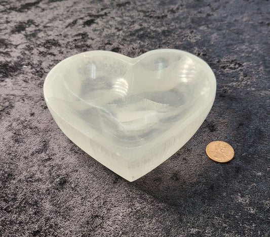 Selenite Bowl - Heart