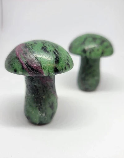Gemstone Mushroom Carving (2" - 2.5")