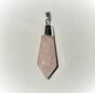 Rose Quartz Diamond Shaped Necklace
